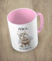 Różowy kubek anioł nie kobieta