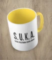Żółty kubek suka
