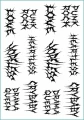 Czarne tatuaże tymczasowe dark lettering tattoo