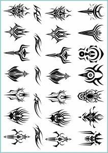 Tatuaże tymczasowe ethnic shapes in gothic style