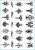 Czarne tatuaże tymczasowe ethnic shapes in gothic style