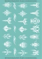 Białe tatuaże tymczasowe ethnic shapes in gothic style