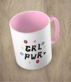 Różowy kubek girl power