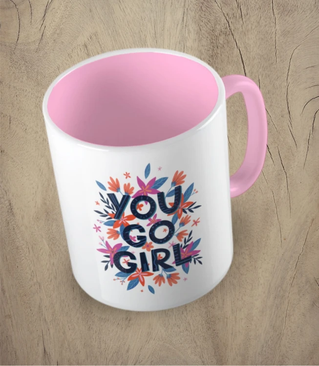 Różowy kubek you go girl