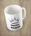 Biały kubek mama rządzi