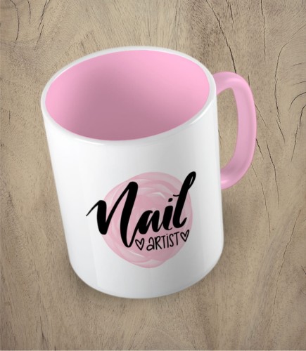 Różowy kubek nail artist