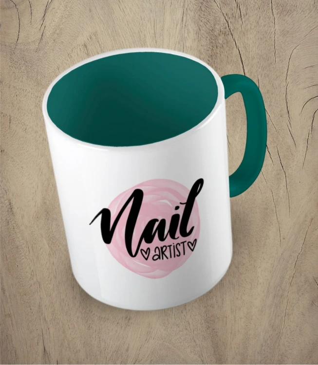 Ciemnozielony kubek nail artist