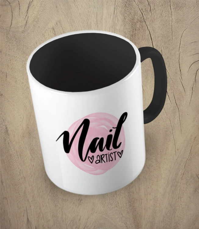 Czarny kubek nail artist