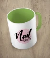 Jasnozielony kubek nail artist