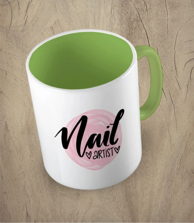 Jasnozielony kubek nail artist