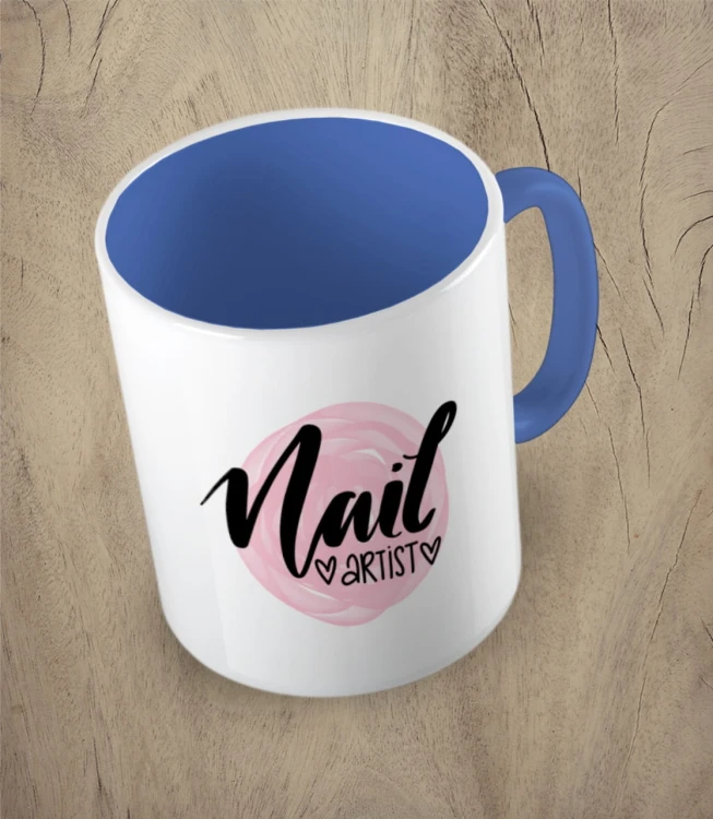 Niebieski kubek nail artist