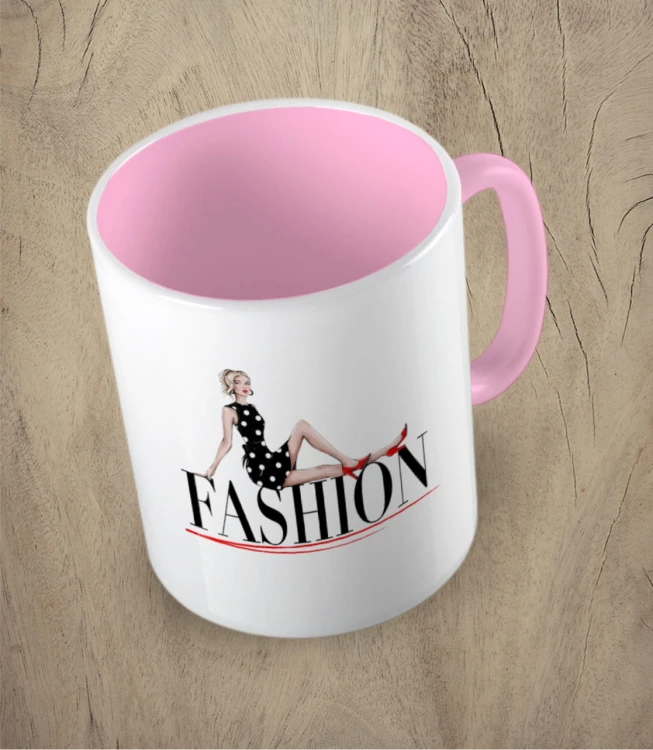 Różowy kubek fashion