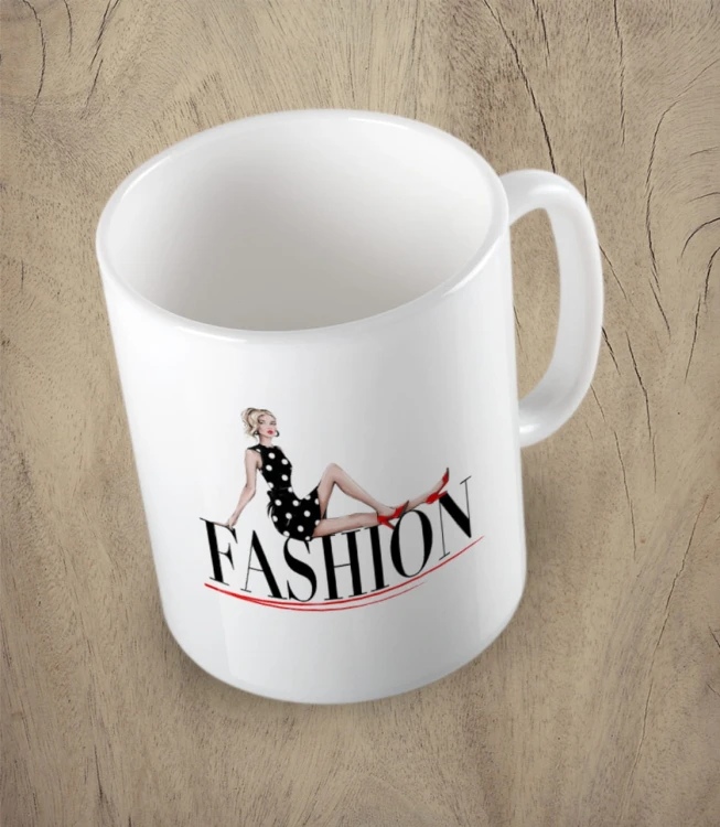 Biały kubek fashion