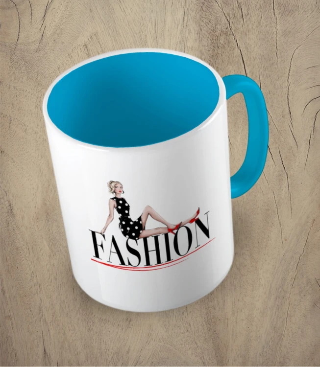 Błękitny kubek fashion