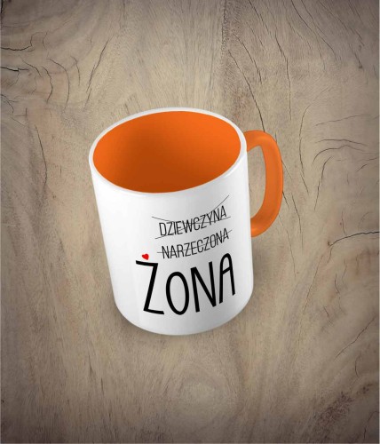 Kubek ŻONA - pomarańczowy