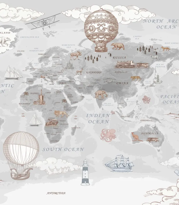 Fototapeta podniebna retro podróż