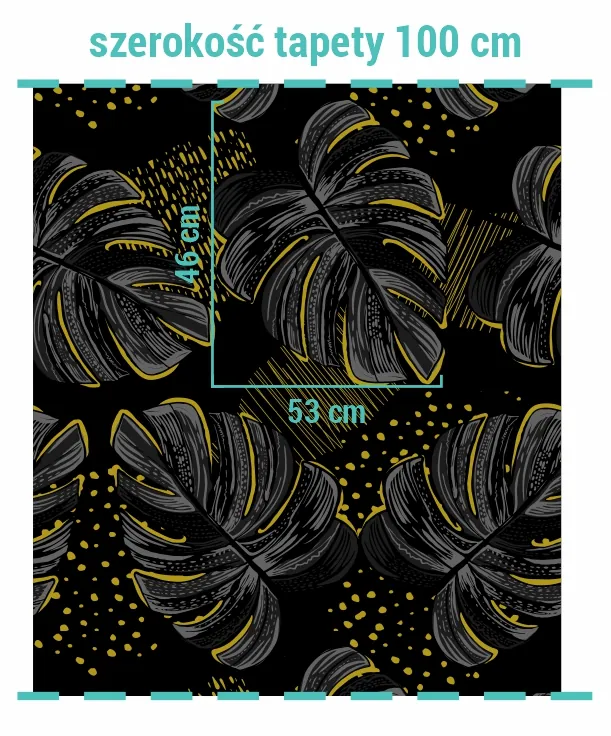 Wymiary na tapecie tropics in the dark