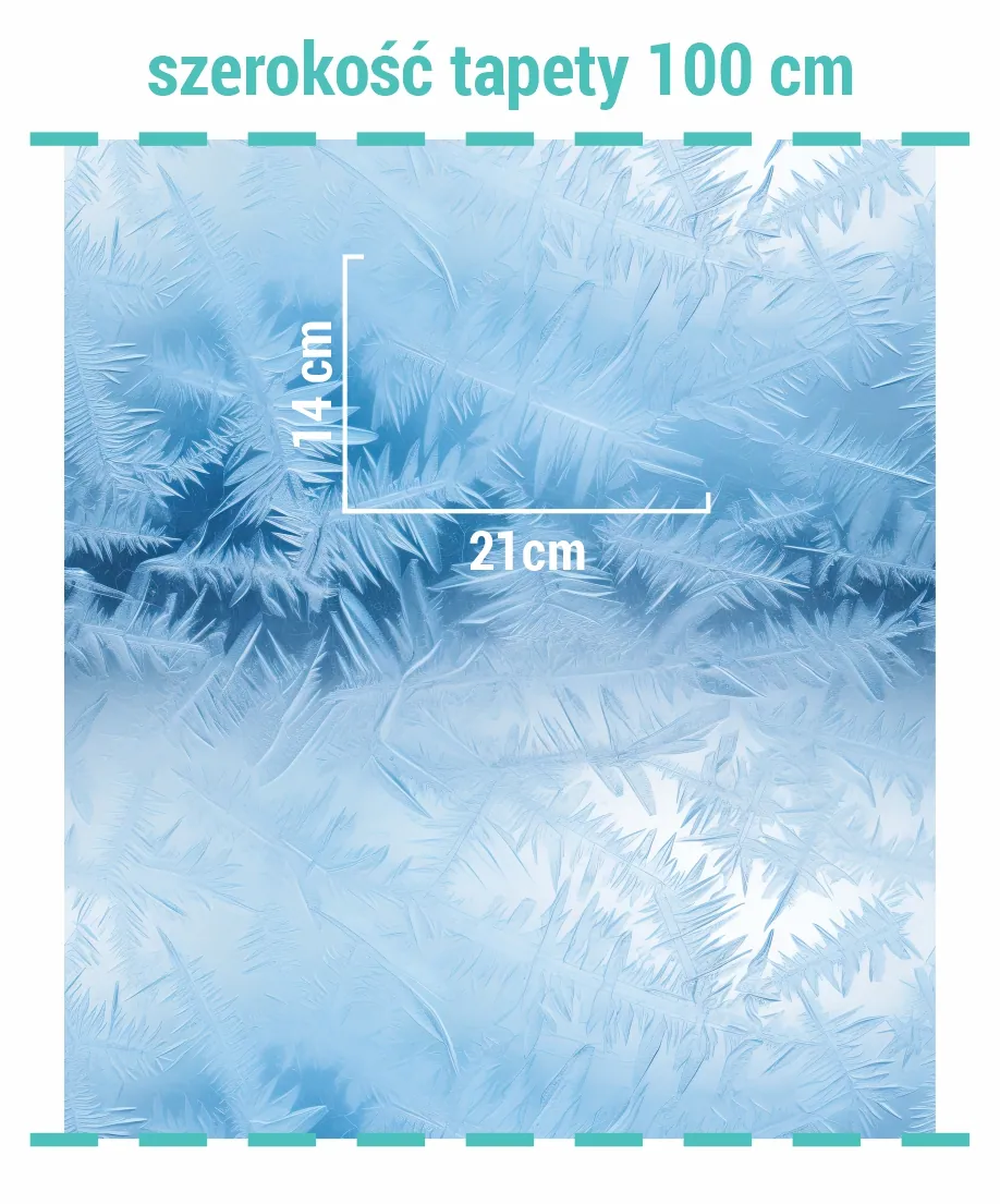 Wymiary na tapecie winter frost